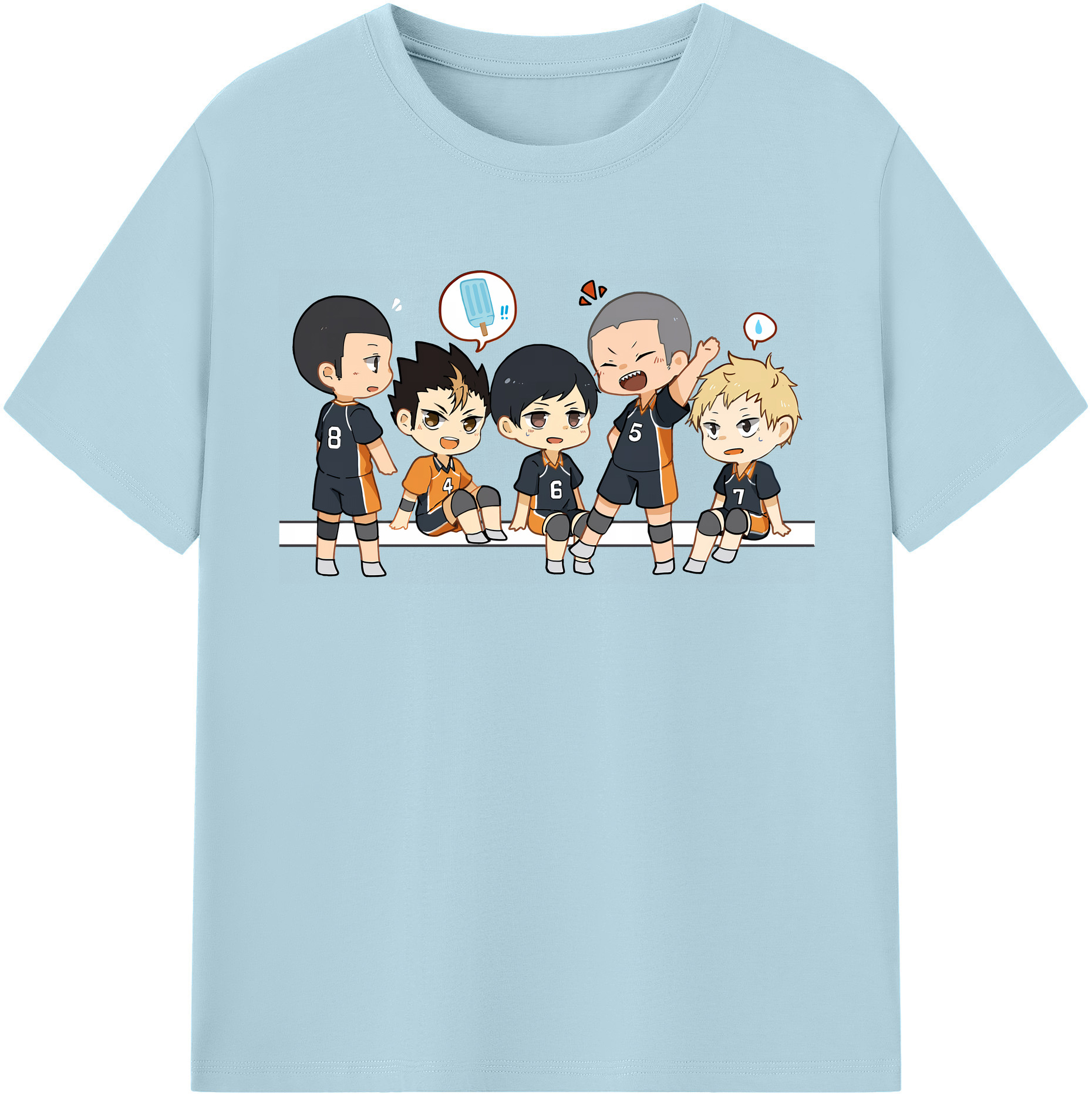 （画像用） ハイキュー!! Haikyu!! 綿100％半袖Tシャツ（フロントプリント）